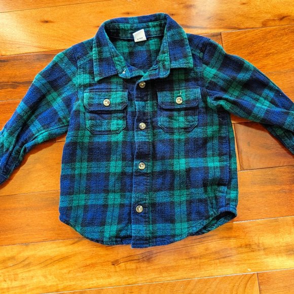 Old Navy Black watch 18-24 Months Flannel - Picture 1 of 5